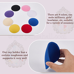 8Pcs 8 Colors EVA Fascinator Hat Base for Millinery&nbsp;AJEW-GF0010-93
