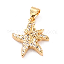 Brass Micro Pave Clear Cubic Zirconia Pendants&nbsp;ZIRC-L100-068G