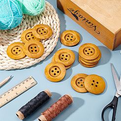 40Pcs Wood Buttons&nbsp;BUTT-OC0001-53A