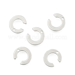 変色しない304ステンレススチールの文字チャーム  文字.c  11x10x0.8mm  穴：1mm&nbsp;X-STAS-O072-C