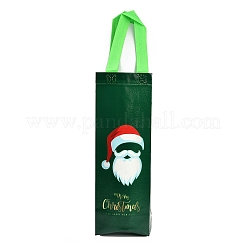 Christmas Non-Woven Reusable Folding Wine Bottle Gift Bags with Handle&nbsp;ABAG-C012-03