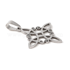 Non-Tarnish Hollow Out 201 Stainless Steel Pendants&nbsp;STAS-G330-01B-P