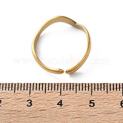 304 Stainless Steel Open Cuff Rings for Women&nbsp;STAS-D085-08G