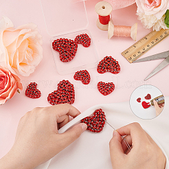 8Pcs 3 Style Heart Handmade Appliques&nbsp;PATC-FG0001-71