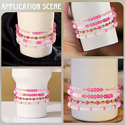 Polymer Clay & Crystal Beads Cup Chain Sets&nbsp;AJEW-WH20072-35A