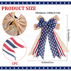 Polyester & Burlap Bowknots&nbsp;DIY-WH0304-570