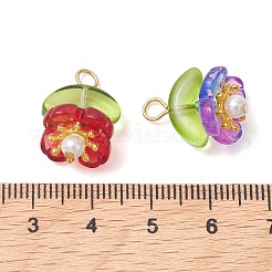 Baking Paint Glass Pendants&nbsp;PALLOY-JF05210
