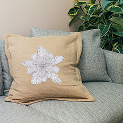 Mayjoy 1個 3Dフラワー ポリエステル刺繍 装飾アクセサリー  アップリケパッチ  ミシンクラフト装飾  スパンコール入り  銀  298x302x7mm&nbsp;DIY-MA0006-70A