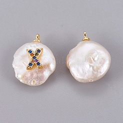 Natural Cultured Freshwater Pearl Pendants&nbsp;PEAR-F008-32G-X