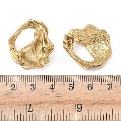 304ステンレススチールABSイミテーションパールナゲットスタッドピアス  イオンプレーティング（ip）  18KGP本金メッキ  26.5x25mm&nbsp;EJEW-K268-60G