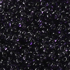 透明な色のガラスシードビーズ  フリンジティアドロップビーズ  ダークスレートブルー  6/0  4~4.5x3~3.5x4~4.5mm  穴：1~1.2mm  約125個/10g&nbsp;X1-SEED-P006-02A-12