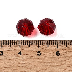K9ガラス  模造オーストリアクリスタルビーズ  グレードAAA  多面カット  ラウンド  暗赤色  10mm  穴：0.9~1mm&nbsp;SWAR-F079-10mm-05