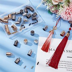 30 sets 3 Colors Zinc Alloy Cord Ends&nbsp;FIND-WR0007-04