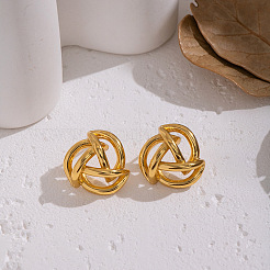304 Stainless Steel Spiral Stud Earrings&nbsp;FC8265
