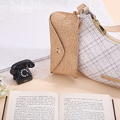 麦わら眼鏡ケース  長方形  小麦  74x175x49mm&nbsp;AJEW-WH0696-583