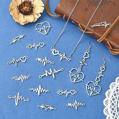 80Pcs 10 Styles Tibetan Style Alloy Connector Charms&nbsp;TIBE-CJ0001-38