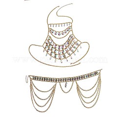Clear AB Acrylic Alloy Tassel Chain Sexy Suit Body Chains for Beach Party&nbsp;FS-WGA6328-01
