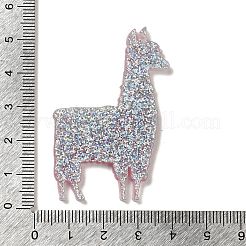 アクリルパーツ  アルパカ  ピンク  51.5x34.5x1.4mm  穴：2.5mm&nbsp;OACR-R270-01B