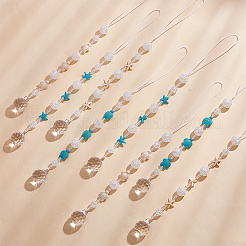 Glass Teardrop Pendant Decorations&nbsp;HJEW-AB00553