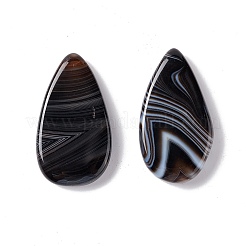 Natural Dyed & Heated Black Agate Pendants&nbsp;G-B030-13