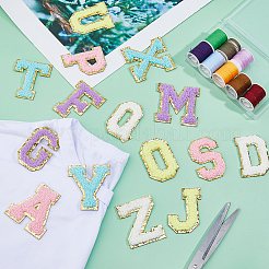 5 Sets 5 Colors Embroider Thread Iron on/Sew On Patches&nbsp;PATC-DC0001-09