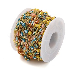 Evil Eyes Brass Ename Link Chains&nbsp;CHC-Q013-02G