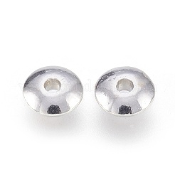 チベット風スペーサービーズ  鉛フリー＆カドミウムフリー＆ニッケルフリー  フラットラウンド  プラチナ  6x2mm  穴：1.5mm&nbsp;LS-TIBEB-R020-P-FF