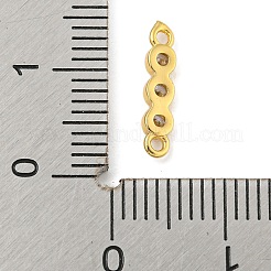 Brass Pave Cubic Zirconia Three Flat Round Links Connector Charms&nbsp;KK-P277-52A-A