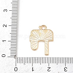 バレンタインデー合金エナメルペンダント  ライトゴールド  私書箱  20x15x1.5mm  穴：1.8mm&nbsp;ENAM-I084-01KCG-32