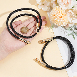 PU Imitation Leather Braided Bag Handles&nbsp;PURS-WH0005-96A-02G
