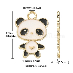 12Pcs 2 Colors Alloy Enamel Pendants&nbsp;ENAM-YW0002-71
