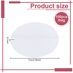 空白の紙工芸品  フラットラウンド  ホワイト  70x0.1mm  100個/袋&nbsp;DIY-WH0349-484B