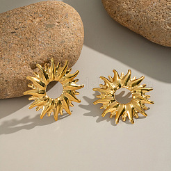 304 Stainless Steel Hollow Sun Stud Earrings&nbsp;LS-NA9410