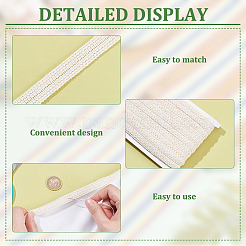 Braided Cotton Lace Ribbons&nbsp;SRIB-WH0011-152A