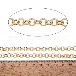 アルミローロチェーン  溶接されていない  スプールで  ゴールドカラー  6.5x1mm  約98.43フィート（30m）/ロール&nbsp;AW-Q001-16G