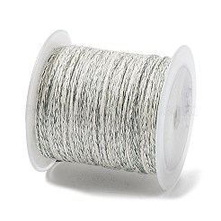20mポリコットン編み紐  フラット  DIYのジュエリーには  ミディアムアクアマリン  2x0.7mm  約21.87ヤード（20m）/ロール&nbsp;OCOR-G015-03A-18
