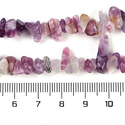 天然レピドライト/パープルマイカストーンビーズ連売り  チップ  6~12x1.5~6x4~7mm  穴：1mm  31.50''（80センチメートル）&nbsp;G-G905-23