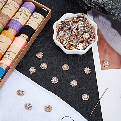 Cubic Zirconia with Alloy Flower Buckles&nbsp;DIY-CP0012-09A-01
