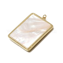 Natural Shell Brass Pendants&nbsp;KK-C262-11C-G