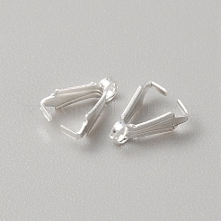 合金アイスピックピンチベイル  銀  8x5.5x3mm  穴：1.2mm  100個/袋&nbsp;KK-WH0111-356S