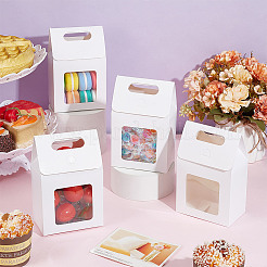 Rectangle Paper Gift Bags with Window&nbsp;CON-WH0088-85C