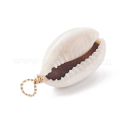 Natural Cowrie Shell Dyed Pendants&nbsp;X-PALLOY-JF01206
