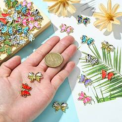 50Pcs 10 Colors Alloy Enamel Connector Charms&nbsp;ENAM-CJ0005-77