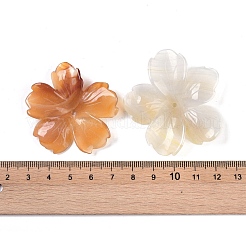 天然瑪瑙の蝶ペンダント  花  36~59x41.5~58.5x3.5~6.5mm  穴：2mm&nbsp;G-Q164-20