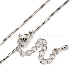女性用真鍮ベネチアンチェーンネックレス  プラチナメッキ  18.39 ~18.70インチ（46.7~47.5cm）&nbsp;NJEW-U011-05P