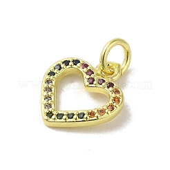Real 18K Gold Plated Brass Pave Cubic Zirconia Pendants&nbsp;KK-M283-08B-02