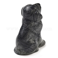 天然ラルビカイト彫刻の犬の置物  ホームオフィスのデスクトップ装飾用  10~13x16~18x24~25mm&nbsp;DJEW-L023-A09