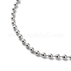 変色しない304ステンレススチールボールチェーンネックレス  ステンレス鋼色  15.94インチ（40.5cm）&nbsp;NJEW-D045-03P