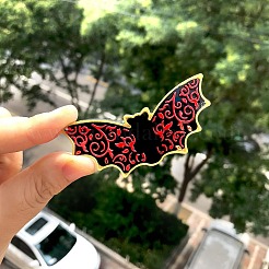 バット食品グレードのシリコーンハロウィンペンダント装飾金型  レジン型  UVレジン用  エポキシ樹脂工芸品作り  ホワイト  37x78x6mm&nbsp;SIMO-PW0006-054