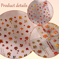 Maple Leaf Pattern PET Nail Art Stickers&nbsp;MRMJ-WH20816-001A